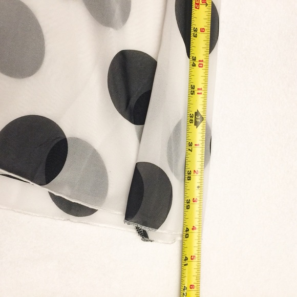 💃GONE💃Black White Polka Dot Lined Maxi Skirt - Picture 8 of 8